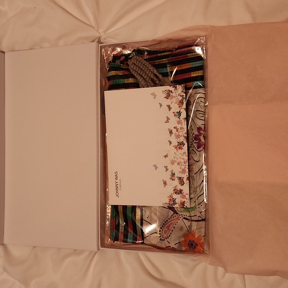 Johnny Was Multicolor Butterfly and Stripe Scarf - Picture 5 of 10